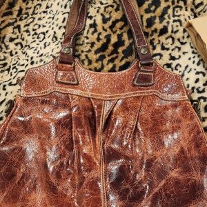 Elegant Brown Leather Tote Bag